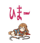勇者 女 くさりがま 謎の武器 RPG (大)（個別スタンプ：14）