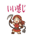 勇者 女 くさりがま 謎の武器 RPG (大)（個別スタンプ：19）