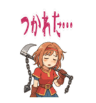 勇者 女 くさりがま 謎の武器 RPG (大)（個別スタンプ：21）