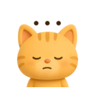 茶トラの顔アップで日常会話❤️3D風（個別スタンプ：11）