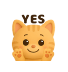 茶トラの顔アップで日常会話❤️3D風（個別スタンプ：19）