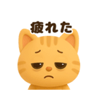 茶トラの顔アップで日常会話❤️3D風（個別スタンプ：33）