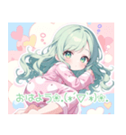 緑髪のメイドさん♡（個別スタンプ：3）