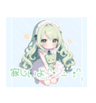 緑髪のメイドさん♡（個別スタンプ：21）