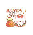 【秋】子ねこモニカのかわいいパンプキン（個別スタンプ：8）