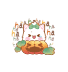 【秋】子ねこモニカのかわいいパンプキン（個別スタンプ：25）