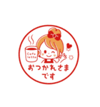 動く♪♡おだんごガール♡ハンコ風（個別スタンプ：3）