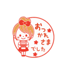 動く♪♡おだんごガール♡ハンコ風（個別スタンプ：4）