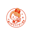 動く♪♡おだんごガール♡ハンコ風（個別スタンプ：5）