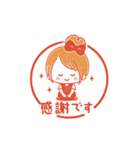 動く♪♡おだんごガール♡ハンコ風（個別スタンプ：6）