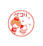 動く♪♡おだんごガール♡ハンコ風（個別スタンプ：7）