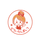 動く♪♡おだんごガール♡ハンコ風（個別スタンプ：8）
