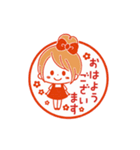 動く♪♡おだんごガール♡ハンコ風（個別スタンプ：9）