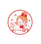 動く♪♡おだんごガール♡ハンコ風（個別スタンプ：10）