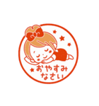 動く♪♡おだんごガール♡ハンコ風（個別スタンプ：12）