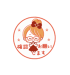 動く♪♡おだんごガール♡ハンコ風（個別スタンプ：14）