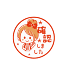動く♪♡おだんごガール♡ハンコ風（個別スタンプ：15）