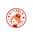 動く♪♡おだんごガール♡ハンコ風（個別スタンプ：17）