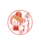動く♪♡おだんごガール♡ハンコ風（個別スタンプ：20）