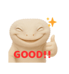 笑顔のかわいい白いレオパードゲッコウ（個別スタンプ：9）