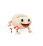 笑顔のかわいい白いレオパードゲッコウ（個別スタンプ：16）
