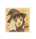 手書き風ハロウィン娘（個別スタンプ：4）