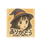 手書き風ハロウィン娘（個別スタンプ：5）