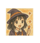 手書き風ハロウィン娘（個別スタンプ：10）