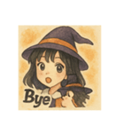 手書き風ハロウィン娘（個別スタンプ：14）