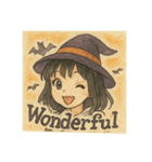手書き風ハロウィン娘（個別スタンプ：15）