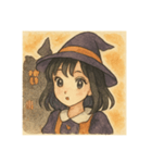 手書き風ハロウィン娘（個別スタンプ：16）