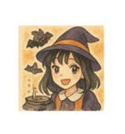 手書き風ハロウィン娘（個別スタンプ：17）