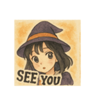 手書き風ハロウィン娘（個別スタンプ：18）
