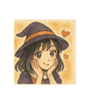 手書き風ハロウィン娘（個別スタンプ：22）