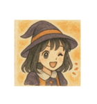 手書き風ハロウィン娘（個別スタンプ：23）