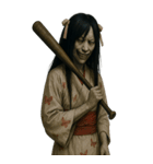 恐怖着物女と老婦人（個別スタンプ：22）
