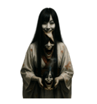 恐怖着物女と老婦人（個別スタンプ：36）