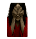 赤い服の女鬼2-悪霊が身に絡む（個別スタンプ：1）