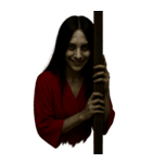 赤い服の女鬼2-悪霊が身に絡む（個別スタンプ：12）