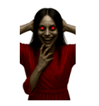 赤い服の女鬼2-悪霊が身に絡む（個別スタンプ：13）