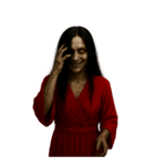 赤い服の女鬼2-悪霊が身に絡む（個別スタンプ：21）