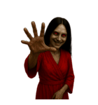 赤い服の女鬼2-悪霊が身に絡む（個別スタンプ：33）