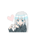 動くパーカーの女の子(銀髪)2（個別スタンプ：3）