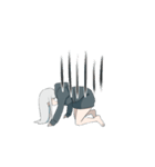 動くパーカーの女の子(銀髪)2（個別スタンプ：5）