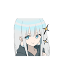 動くパーカーの女の子(銀髪)2（個別スタンプ：10）