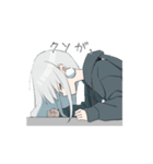 動くパーカーの女の子(銀髪)2（個別スタンプ：12）