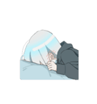 動くパーカーの女の子(銀髪)2（個別スタンプ：13）