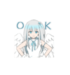 動くパーカーの女の子(銀髪)2（個別スタンプ：14）