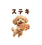 トーストに夢中なトイプードル（個別スタンプ：25）