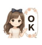 【清楚系♡大人可愛い女の子】文字なし（個別スタンプ：2）